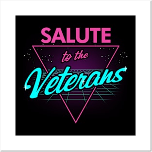 80's Retro Tribute For Hero Veterans Military Army Tribute Posters and Art